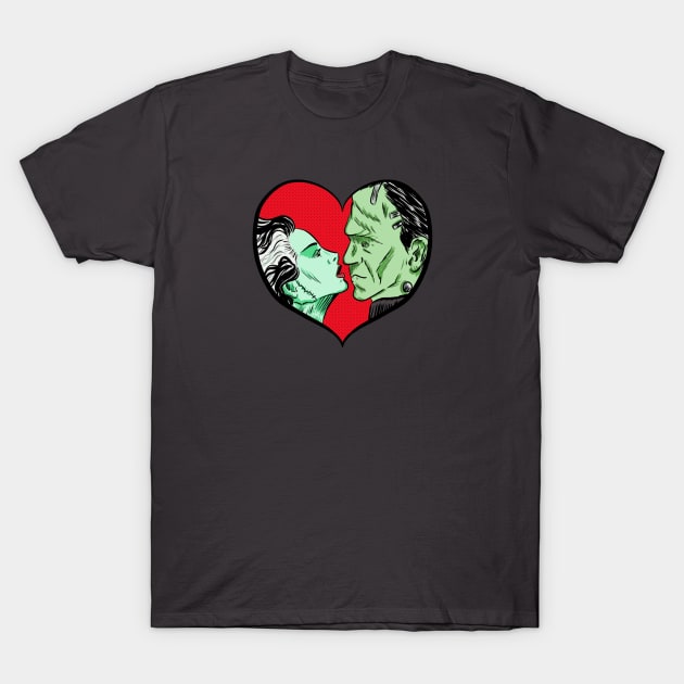 Frankenstein Valentine T-Shirt by Sbrown1521